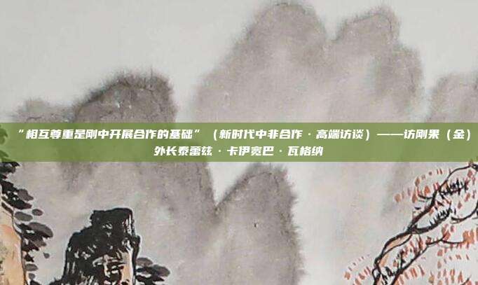 “相互尊重是刚中开展合作的基础”（新时代中非合作·高端访谈）——访刚果（金）外长泰蕾兹·卡伊宽巴·瓦格纳
