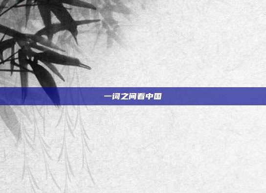一词之间看中国