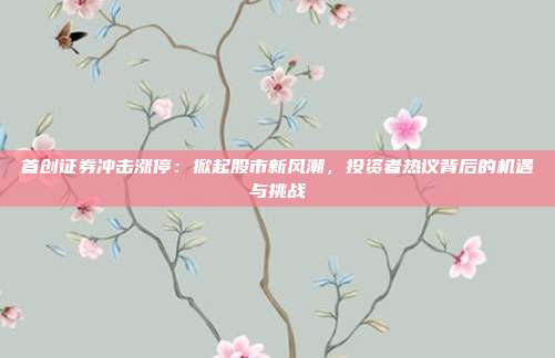 首创证券冲击涨停：掀起股市新风潮，投资者热议背后的机遇与挑战