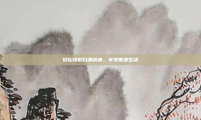 轻松领取白条额度，享受便捷生活