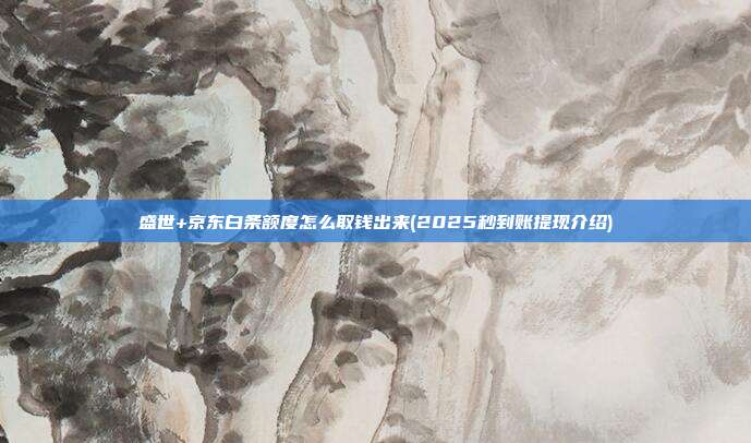 盛世+京东白条额度怎么取钱出来(2025秒到账提现介绍)