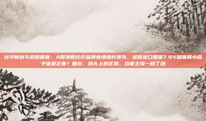 台华新材与安踏体育：A股港股纺织品牌业绩增长领先，越南出口回暖7.9%知画和小燕子谁是正妻？睡衣、旗头上的区别，当家主母一目了然