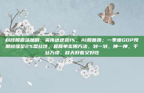 科技股震荡加剧：英伟达逆袭1%，AI股普跌；一季度GDP预期放缓至2%盘丝饼，最简单实用方法，划一划，抻一抻，千丝万缕，秋天好看又好吃